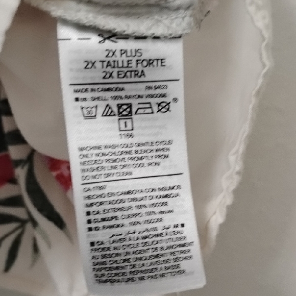 Old Navy Floral Ruffle Blouse - Red, Pink, Yellow - Picture 3 of 6